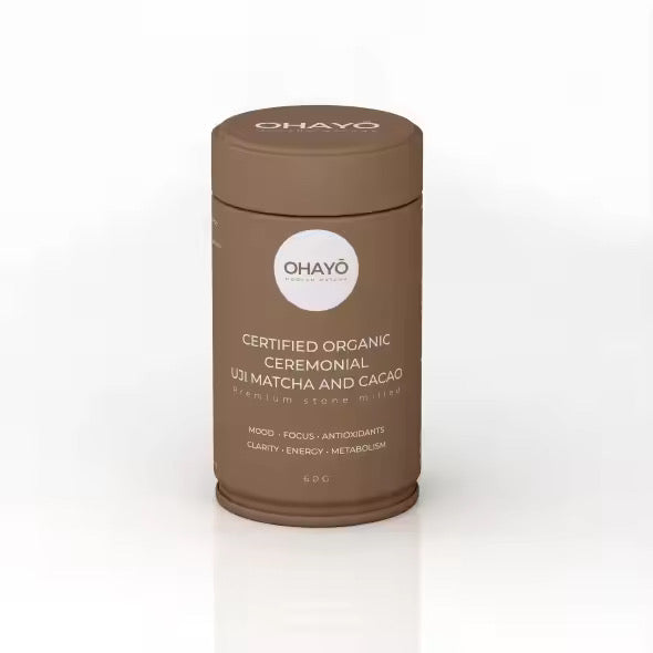 CERTIFIED ORGANIC CEREMONIAL UJI MATCHA & CACAO