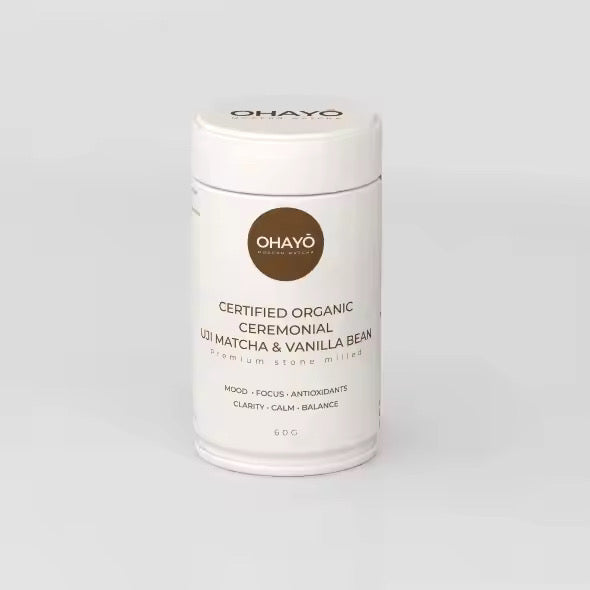 CERTIFIED ORGANIC CEREMONIAL MATCHA & VANILLA BEAN