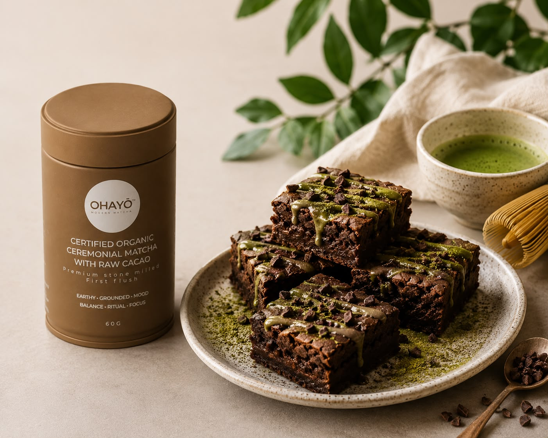 Cacao Avocado Matcha Brownies