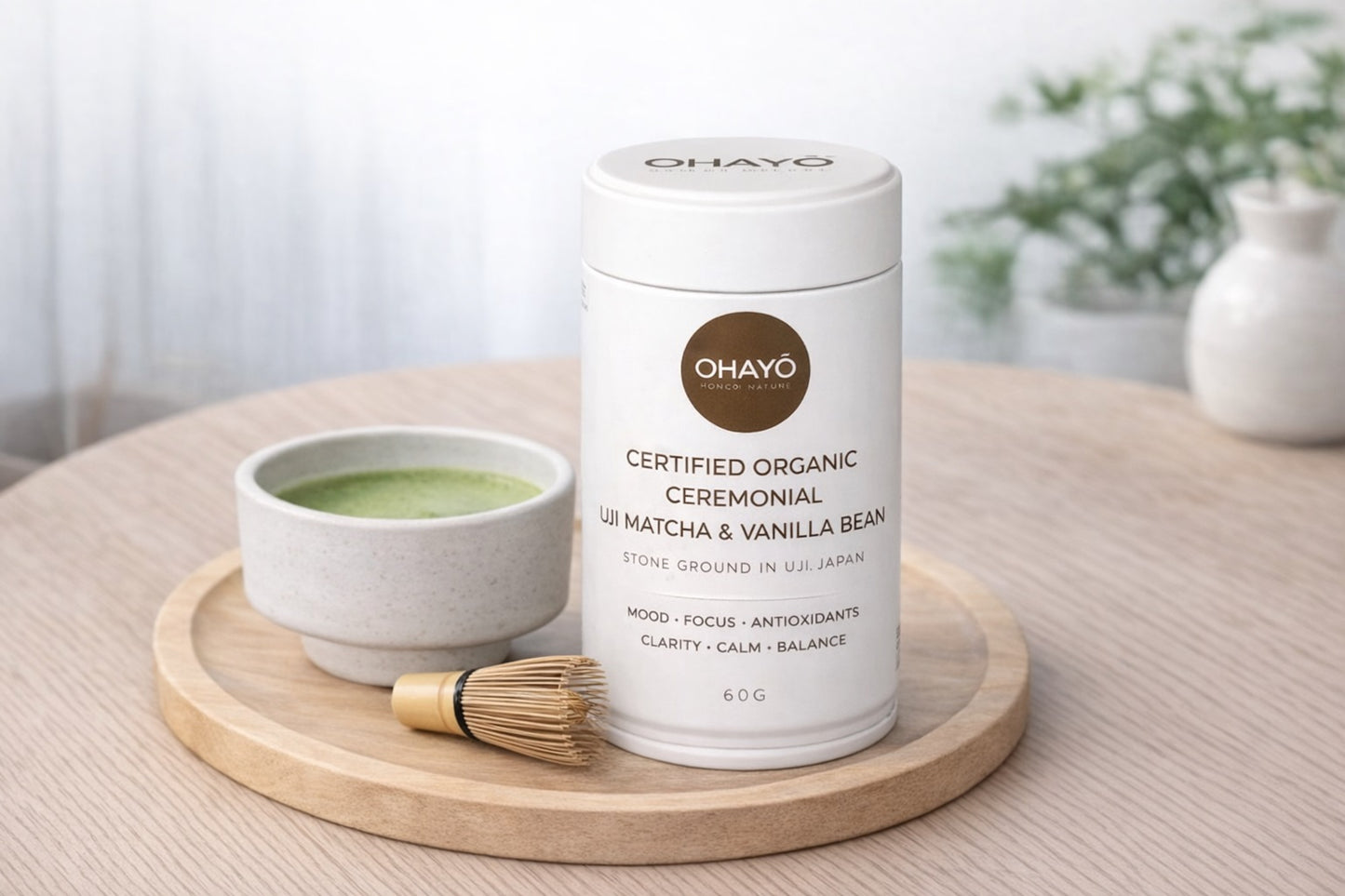 CERTIFIED ORGANIC CEREMONIAL MATCHA & VANILLA BEAN