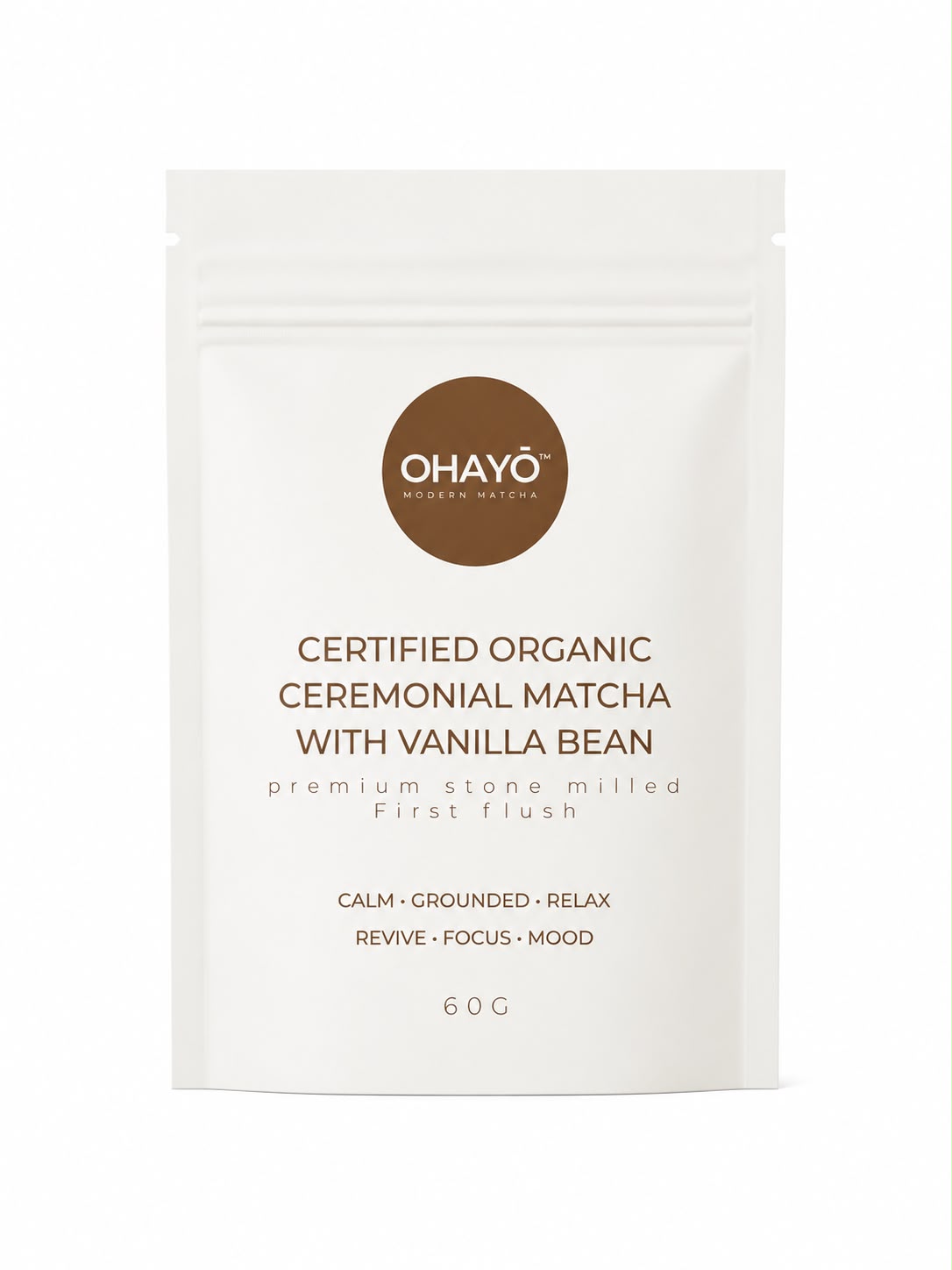 CERTIFIED ORGANIC CEREMONIAL MATCHA & VANILLA BEAN