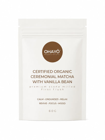 CERTIFIED ORGANIC CEREMONIAL MATCHA & VANILLA BEAN